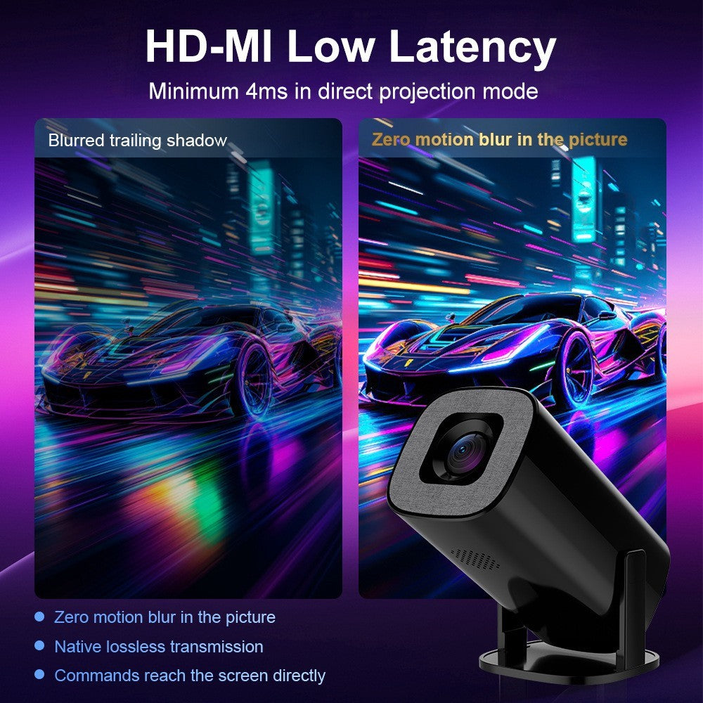 U1 4K Projector with Retro Gaming Console Allwinner H723 Android 14 200 Lumens 36000+ Games Screen Projection Device for Home Theater
