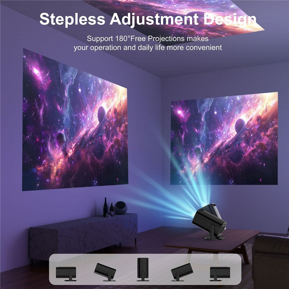 U1 4K Projector with Retro Gaming Console Allwinner H723 Android 14 200 Lumens 36000+ Games Screen Projection Device for Home Theater
