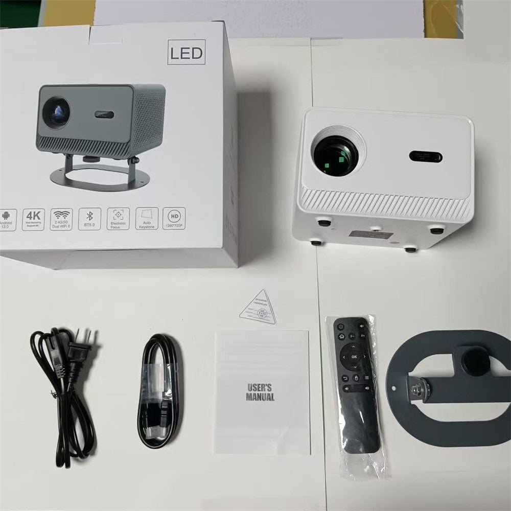 M10 Plus Portable Mini Projector 720P HD Android 11 4K Decoding WiFi 6 Dual Band Home Cinema Projector