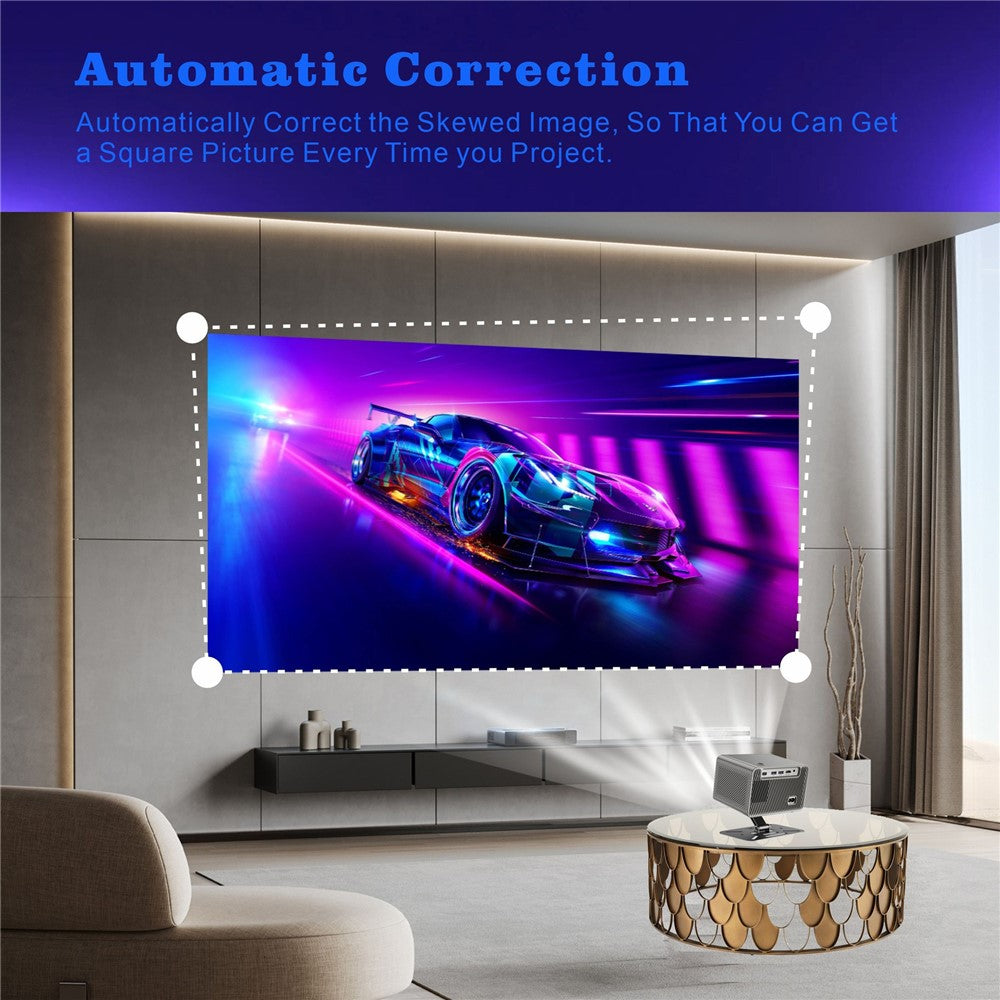 M10 Plus Portable Mini Projector 720P HD Android 11 4K Decoding WiFi 6 Dual Band Home Cinema Projector