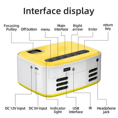 T20 HD 1080P Mini Projector Remote Control LED Video Projector Office Home Theatre Device