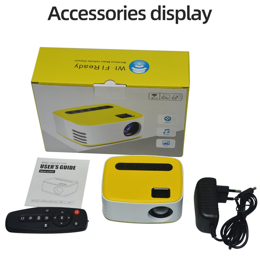 T20 HD 1080P Mini Projector Remote Control LED Video Projector Office Home Theatre Device