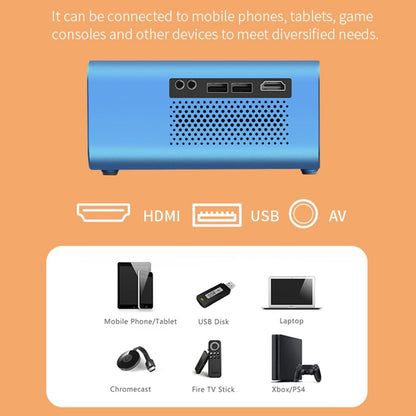 T4 Portable Mini Projector WiFi Mobile Phone Screen Mirroring Home Theater LED Video Projector