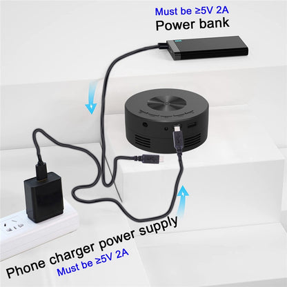 YT200 USB Rechargeable Mini Projector Portable Movie Projector with Synchronize Smartphone Screen 320x180 Resolution