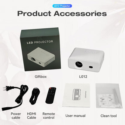 L012AH Remote Electric Focus Bluetooth-compatible Portable 110 ANSI Home Theater Projector (CE)