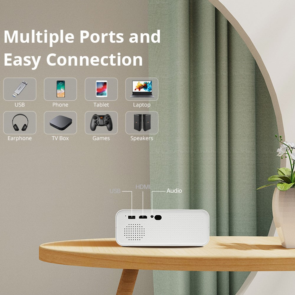 L012AH Remote Electric Focus Bluetooth-compatible Portable 110 ANSI Home Theater Projector (CE)