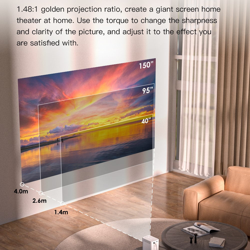 S30MAX Portable Mini Projector WiFi Bluetooth-compatible HD Video Home Theater LED Projector