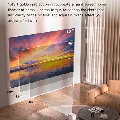 S30MAX Portable Mini Projector WiFi Bluetooth-compatible HD Video Home Theater LED Projector
