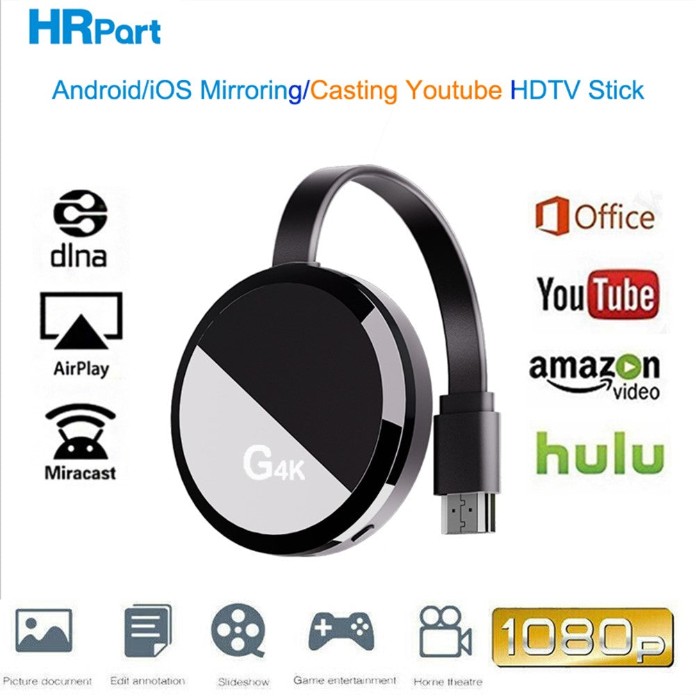 G4K Upgraded 5G Version MiraScreen TV Stick WiFi Display Dongle 4K Mirroring Adapter for Miracast Airplay DLNA