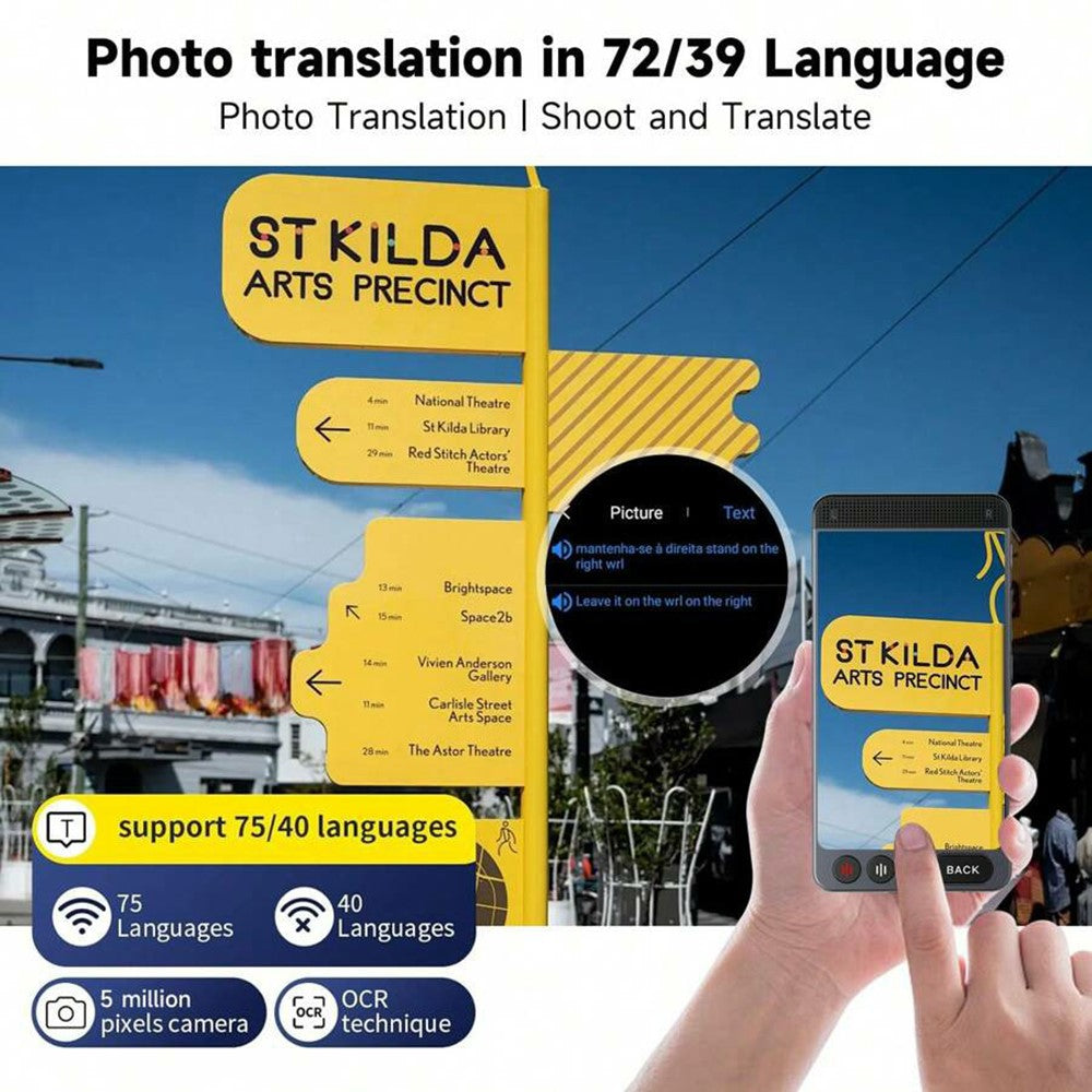 D21 142 Languages 4.0 Inch Smart Translator Portable Offline Translator Voice Interpreter