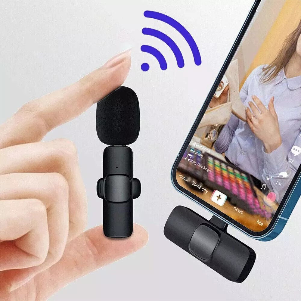 K1 Clip-Mikrofon 2.4G Funk-Lavalier-Mikrofon mit USB-C Empfänger für Handy & Livestream