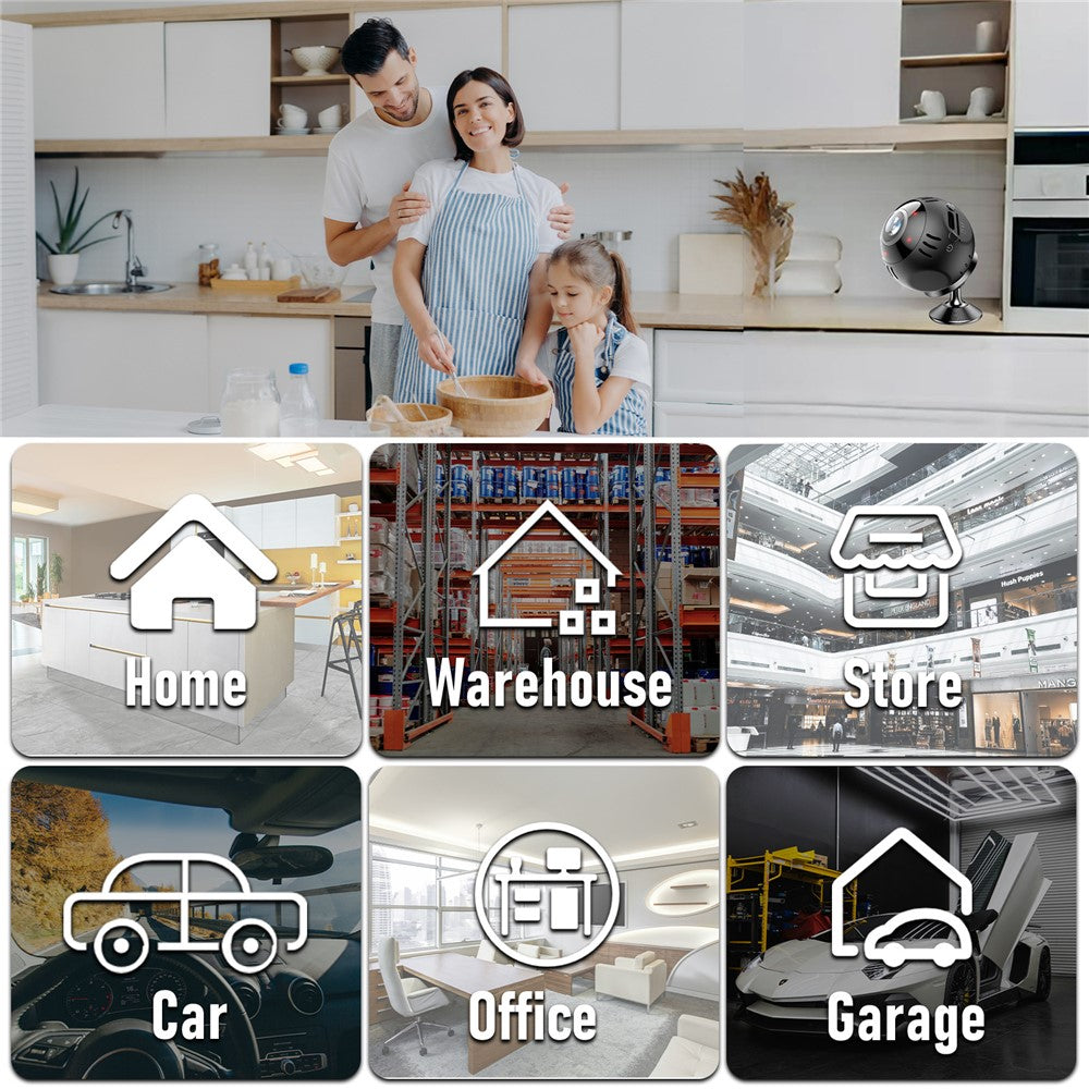 L30 Intelligente WLAN-Kamera - Heimüberwachung mit Live-Wiedergabe, Panoramablick und Handy-Monitoring