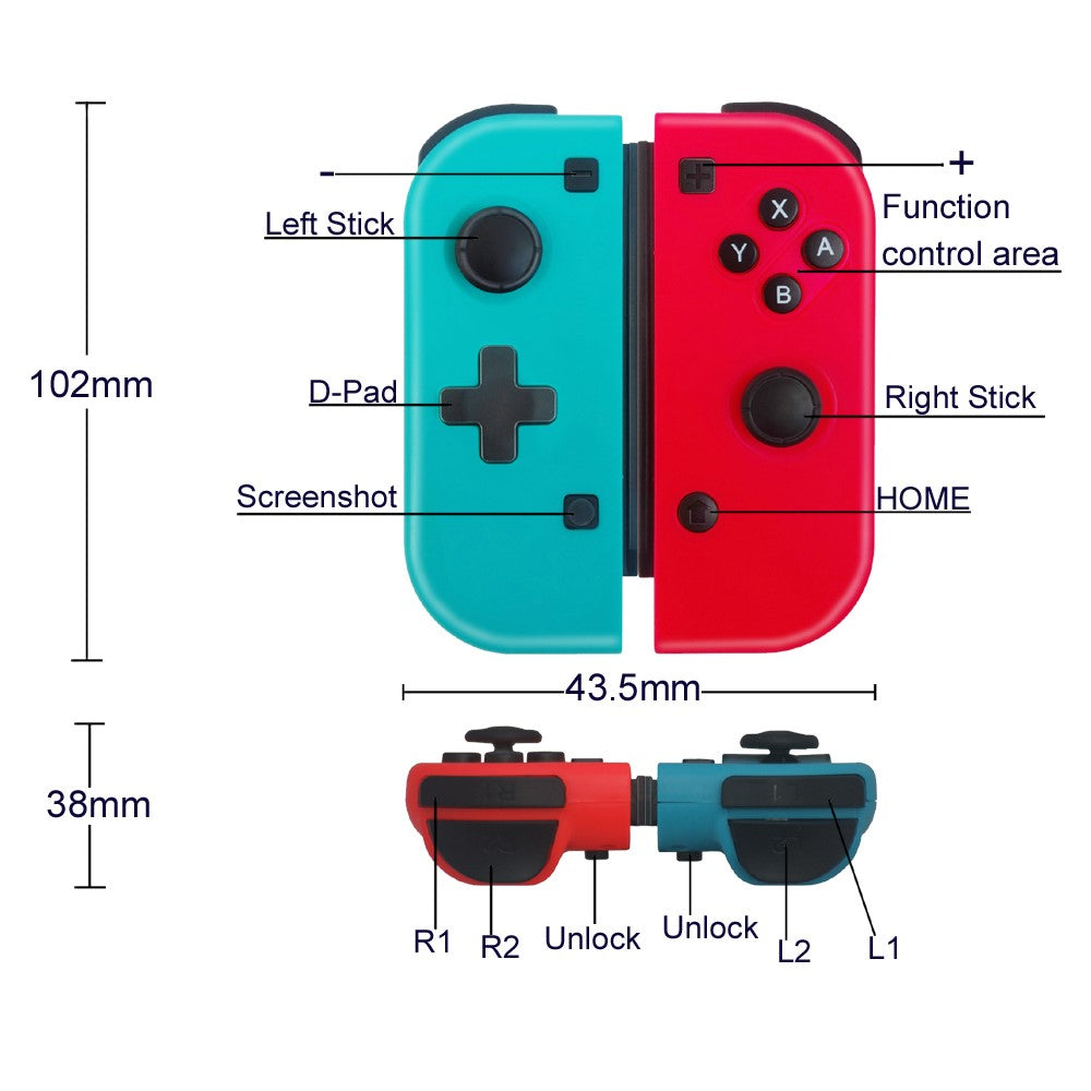 8577 Wireless Bluetooth Controller für Nintendo Switch - Links & Rechts