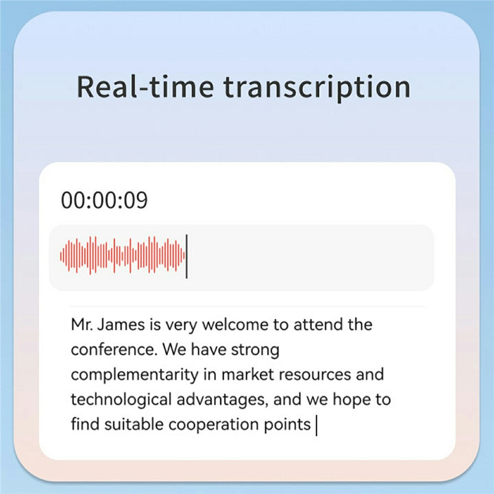 AI7 8GB KI-Diktiergerät mit Echtzeit-Transkription und Smart-Recording-Karte
