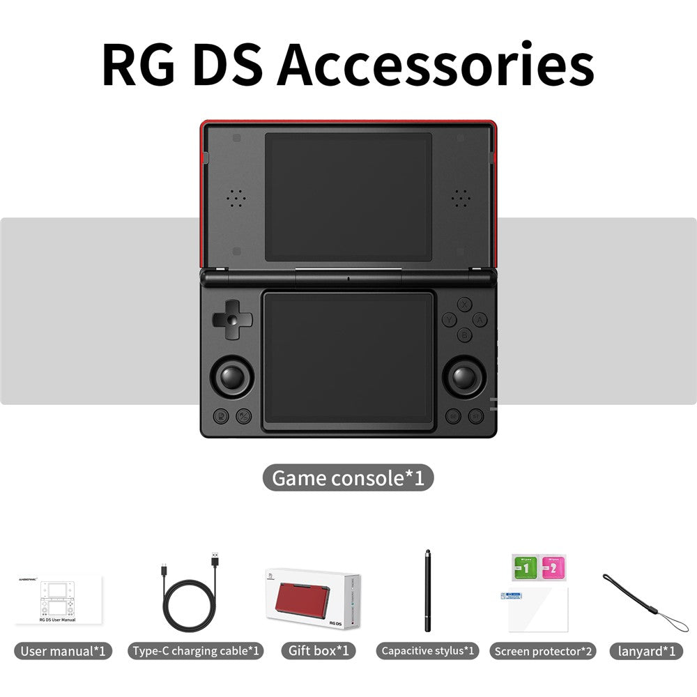 ANBERNIC 128G RG DS Handheld-Konsole Retro Arcade Android mit Dual IPS Screens