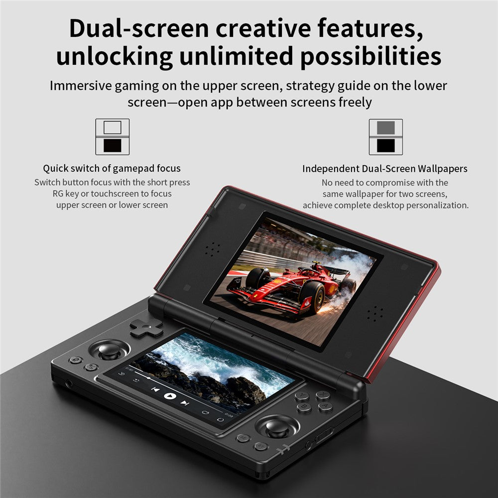 ANBERNIC 128G RG DS Handheld-Konsole Retro Arcade Android mit Dual IPS Screens
