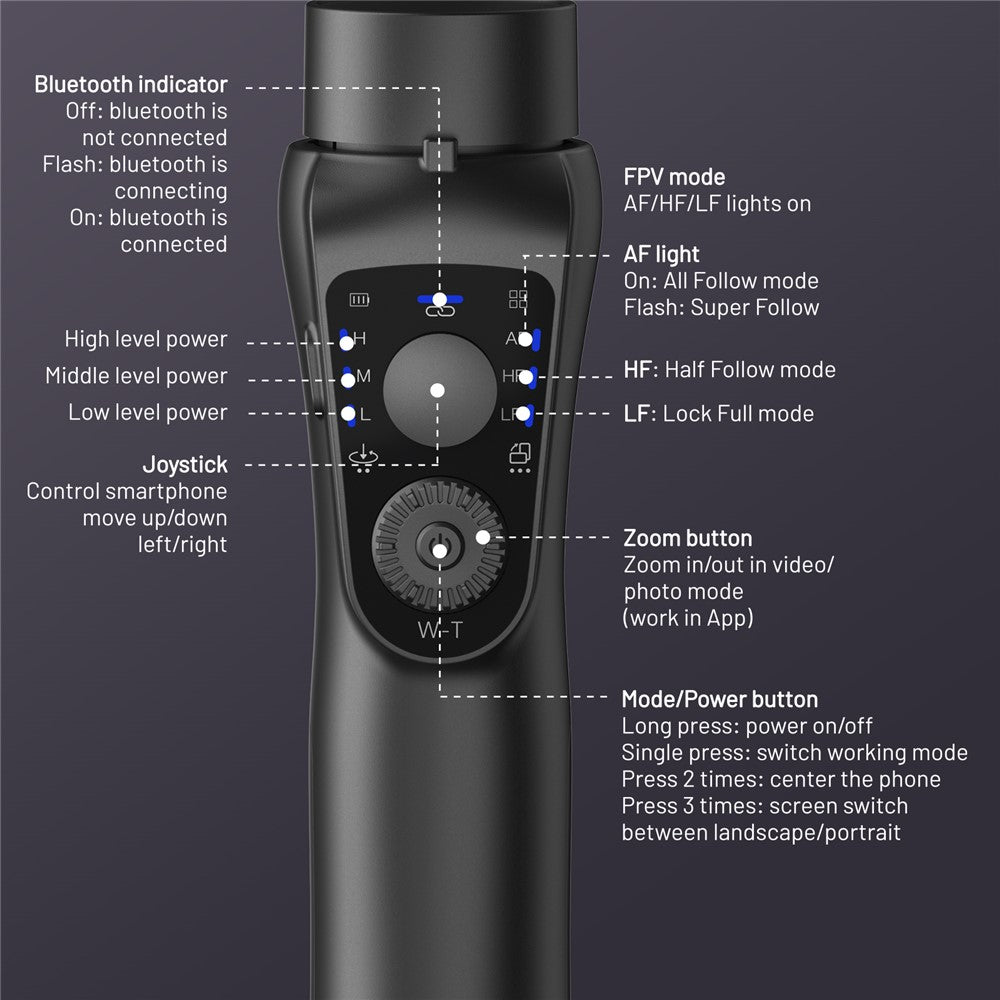 S5Bpro Intelligenter KI-Tracking 3-Achsen Gimbal Stabilisator Selfie-Stativ