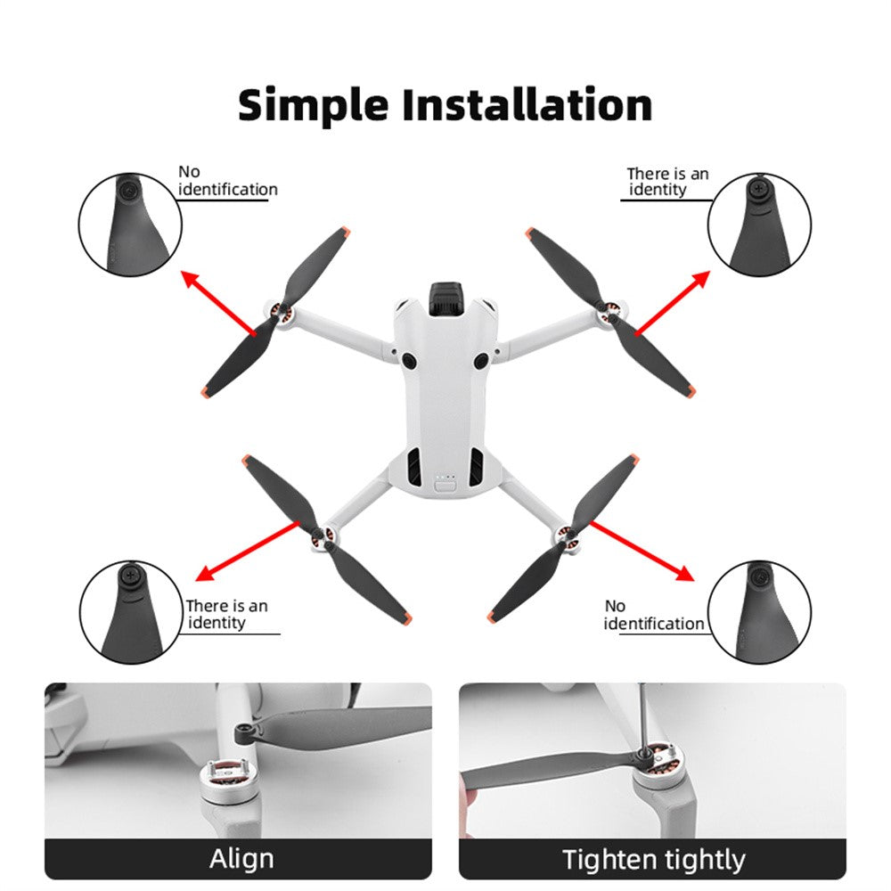 BRDRC 2Pair For DJI Mini 4 Pro Propellers RC Drone Spare Blade Replacement Parts