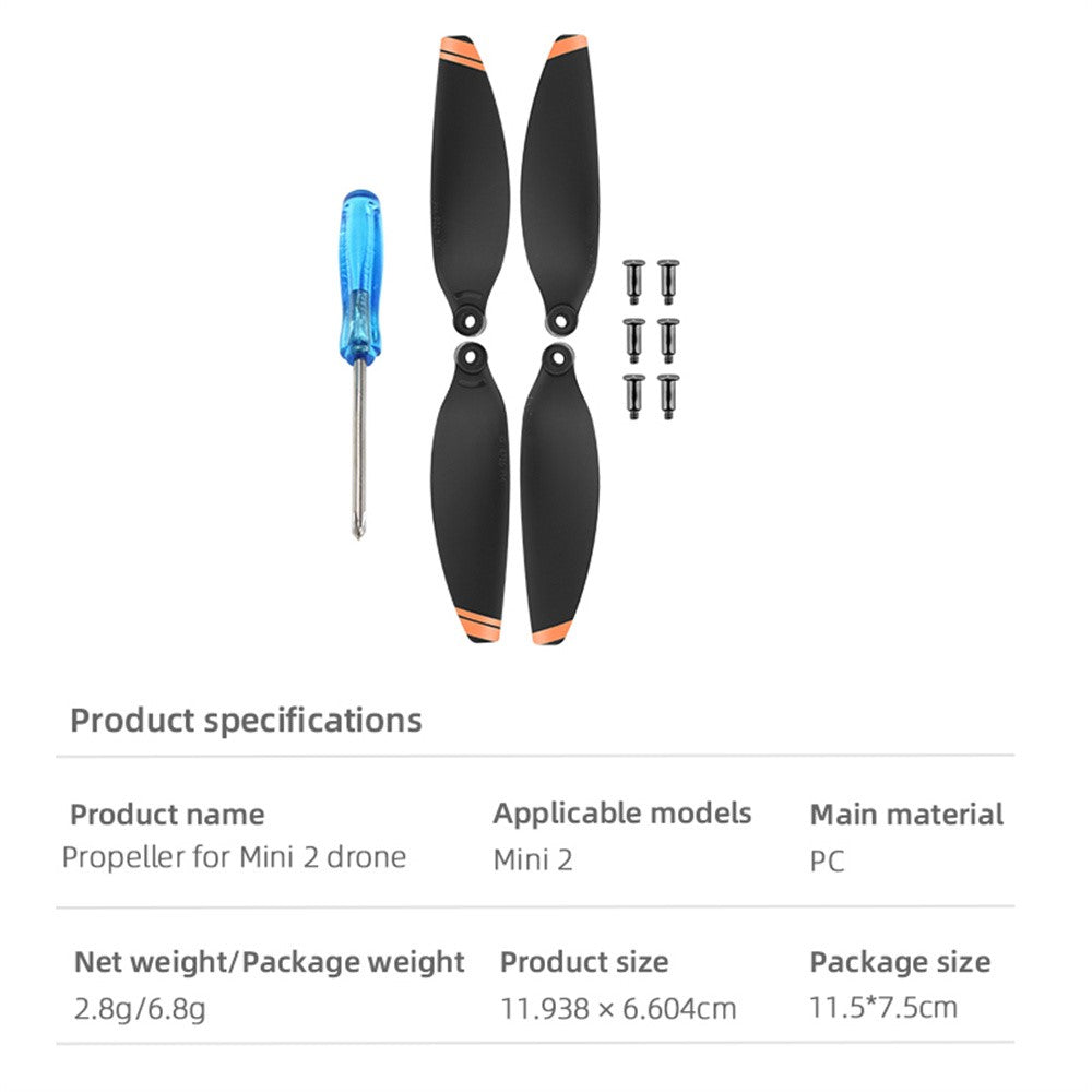 BRDRC 2Pair For DJI Mini 4K / SE / 2 / 1 Propellers RC Drone Spare Blade Replacement Parts
