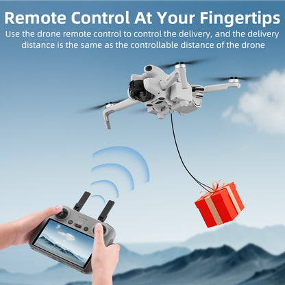BRDRC For DJI Mini 4 Pro Photosensitive Thrower Fishing Bait Gift Deliver Airdrop System