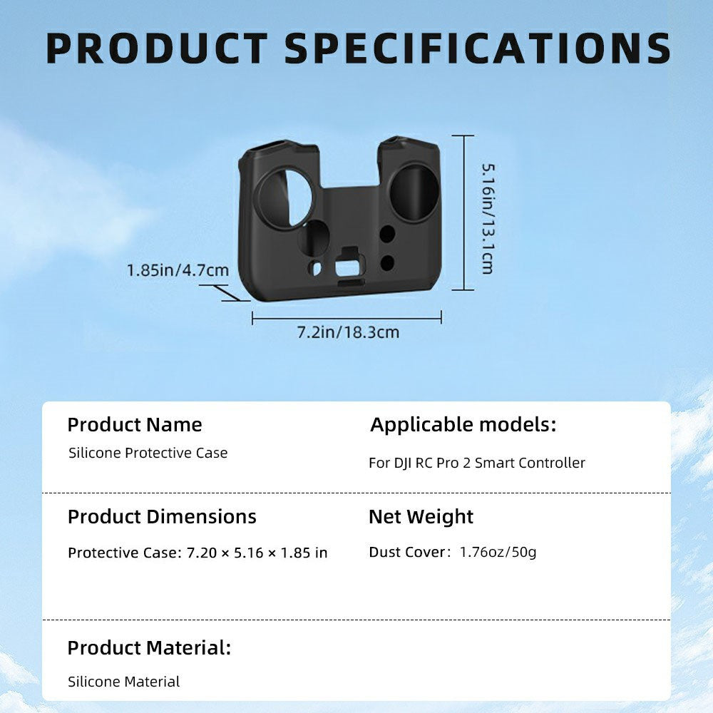 For DJI RC Pro 2 Remote Controller Silicone Case Protective Cover Dust Resistant / Scratch Resistant
