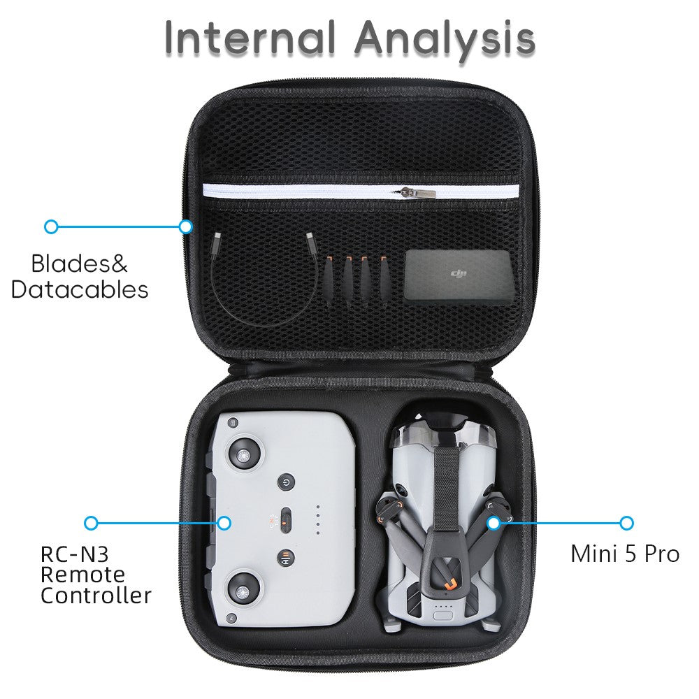 For DJI Mini 5 Pro Drone Portable Storage Bag Hard EVA Shockproof Carrying Case