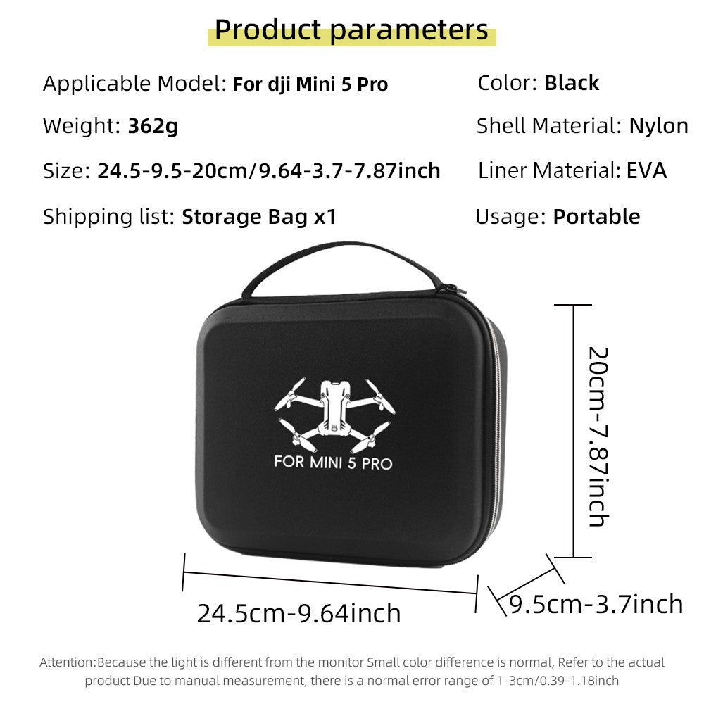 For DJI Mini 5 Pro Drone Portable Storage Bag Hard EVA Shockproof Carrying Case