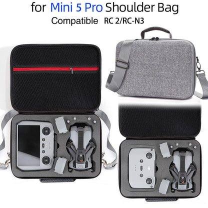 For DJI Mini 5 Pro Drone Storage Bag with Shoulder Strap Shockproof EVA Portable Carry Case