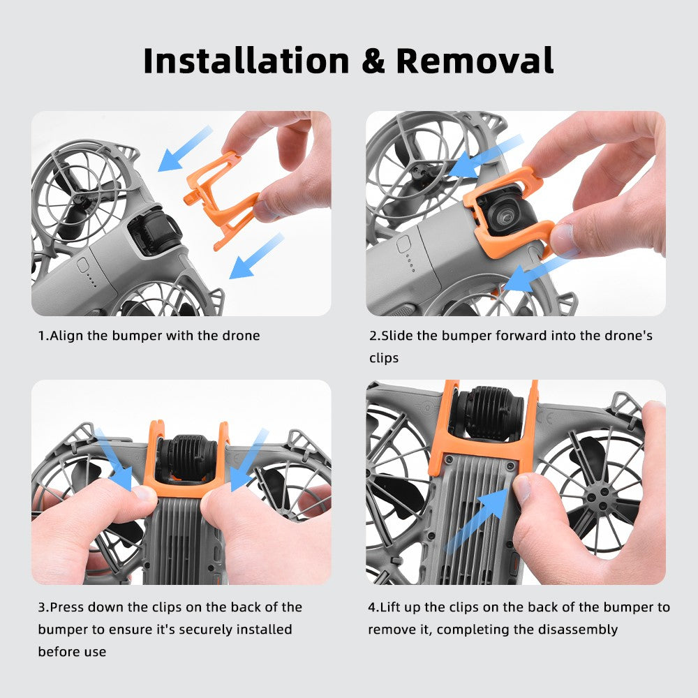 BRDRC For DJI Neo 2 Shock Absorption Bumper Plastic Anti-Collision Drone Gimbal Protector Guard