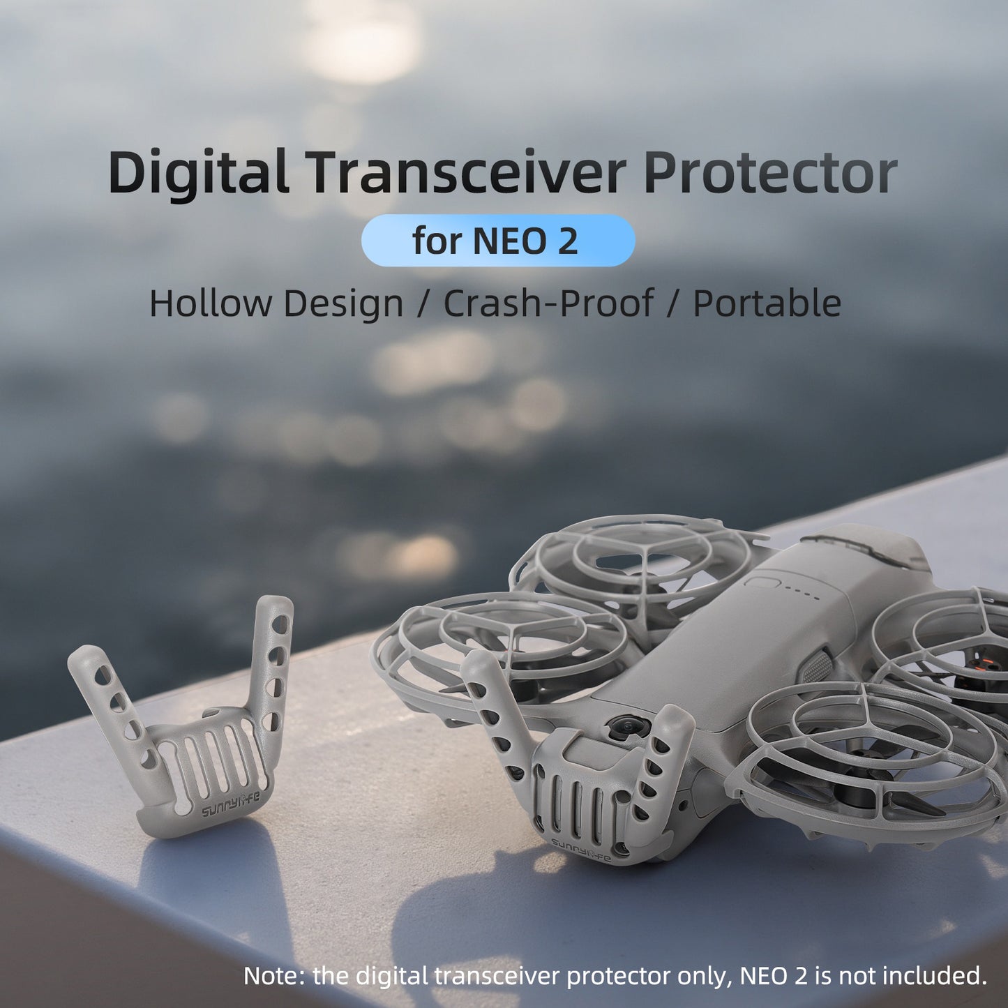 SUNNYLIFE For DJI Neo 2 Digital Transceiver Antenna Protective Case Shock Absorption Anti Collision Cover