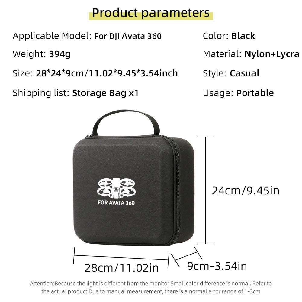 Portable Storage Case for DJI Avata 360 Drone Hard EVA Carrying Bag with Handle Drone Protection Handbag