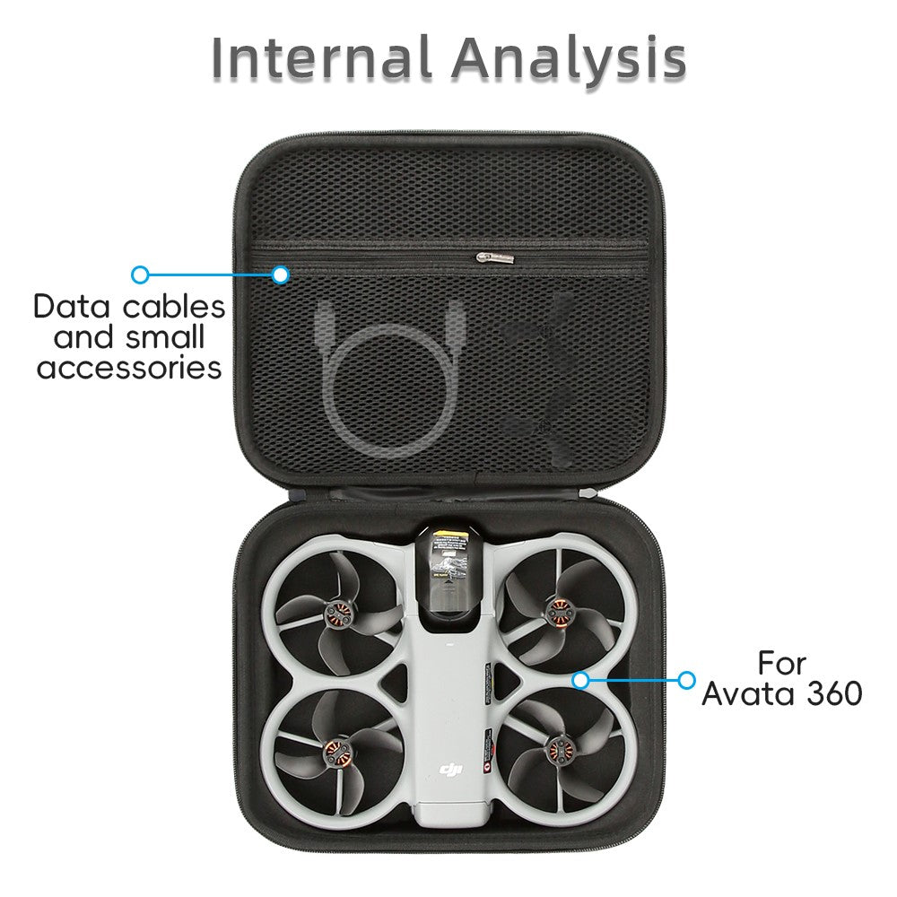 Portable Storage Case for DJI Avata 360 Drone Hard EVA Carrying Bag with Handle Drone Protection Handbag