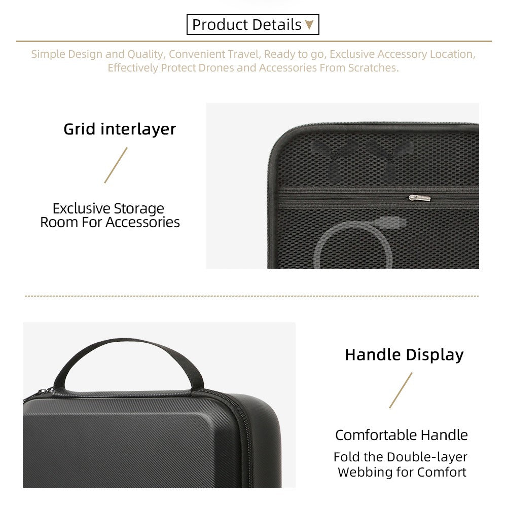 PU Portable Storage Case for DJI Avata 360 Drone Hard Shell Carrying Bag Travel Organizer Drone Protection Handbag