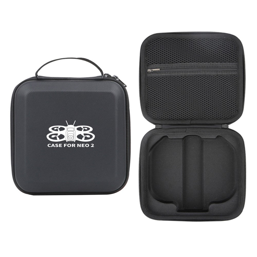 Portable Carrying Case for DJI Neo 2 Drone PU Waterproof Storage Bag Travel Organizer with EPE Foam Interior