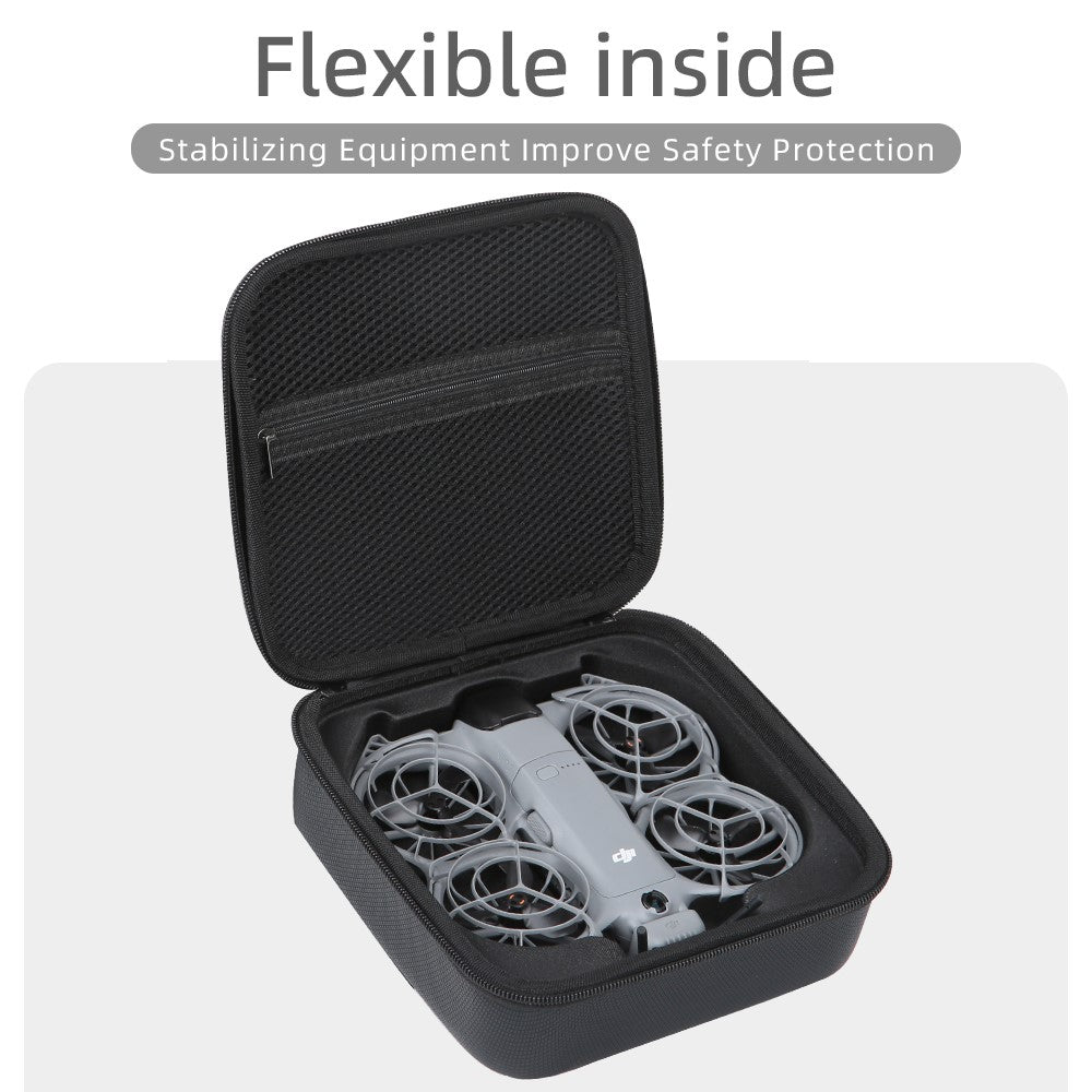 Portable Carrying Case for DJI Neo 2 Drone PU Waterproof Storage Bag Travel Organizer with EPE Foam Interior