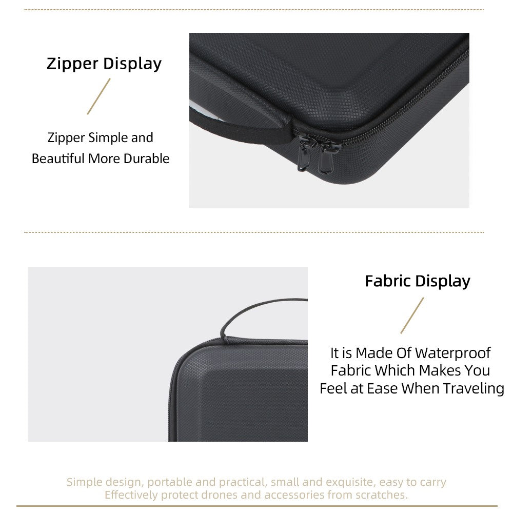 Portable Carrying Case for DJI Neo 2 Drone PU Waterproof Storage Bag Travel Organizer with EPE Foam Interior