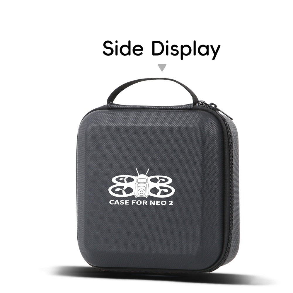 Portable Carrying Case for DJI Neo 2 Drone PU Waterproof Storage Bag Travel Organizer with EPE Foam Interior