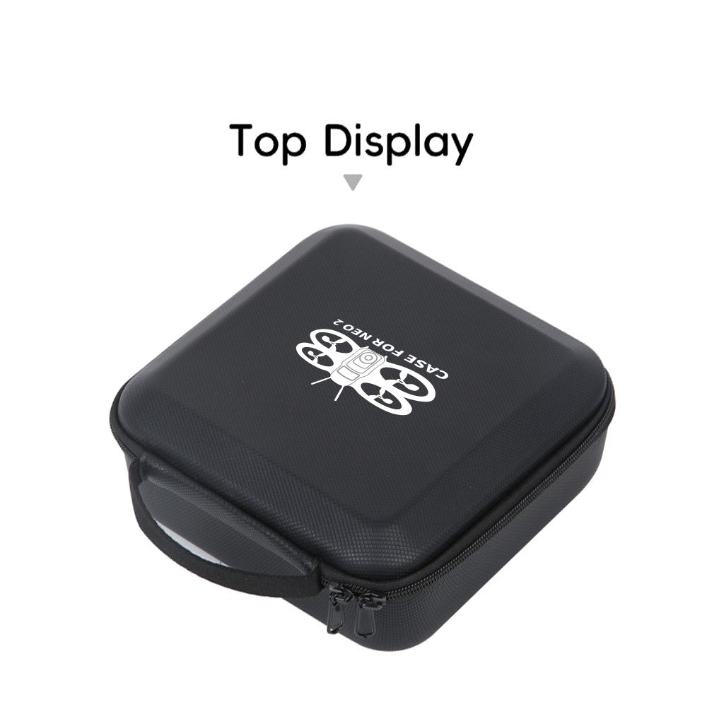 Portable Carrying Case for DJI Neo 2 Drone PU Waterproof Storage Bag Travel Organizer with EPE Foam Interior