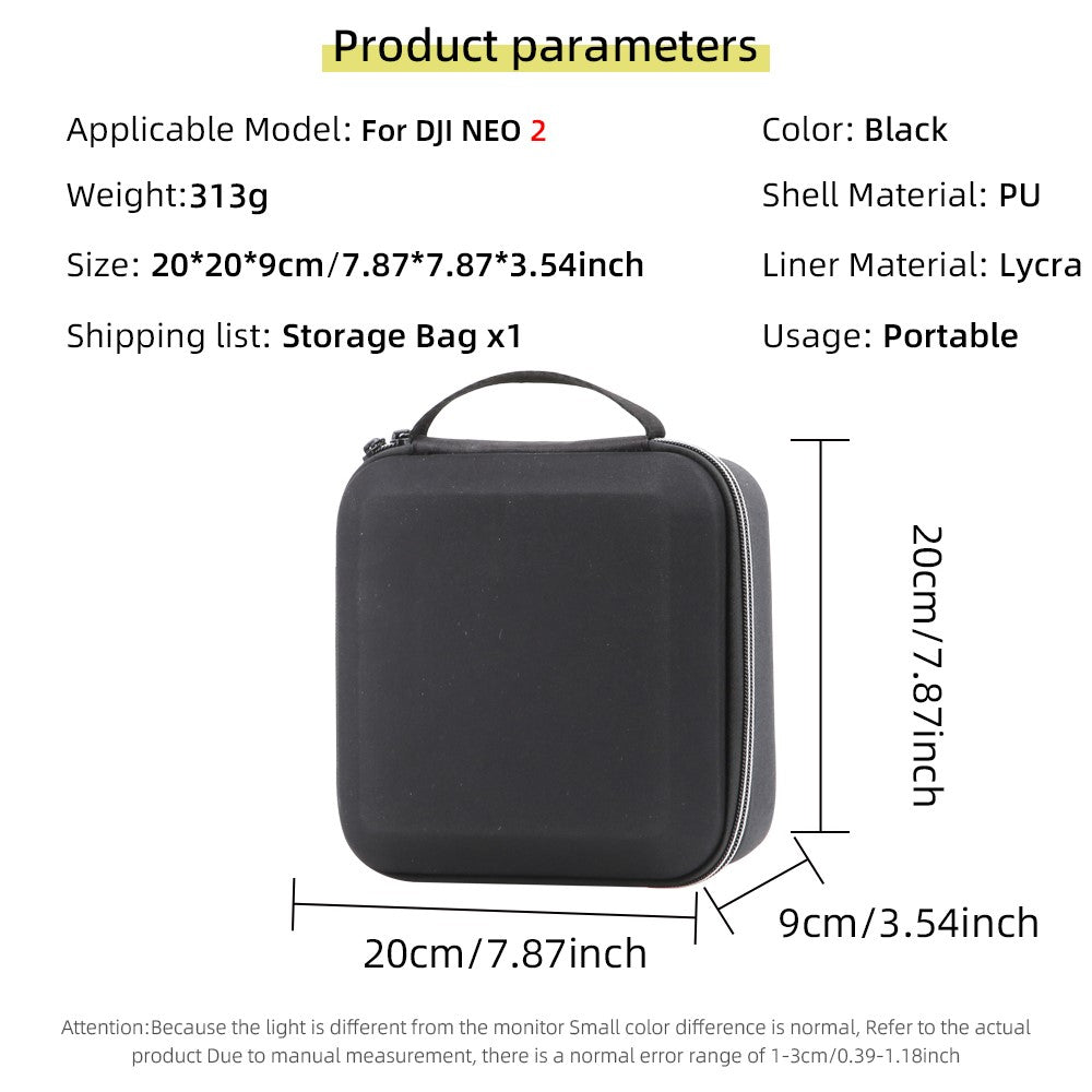 Portable Case for DJI Neo 2 EVA Molded Storage Bag Waterproof Nylon Carrying Pouch