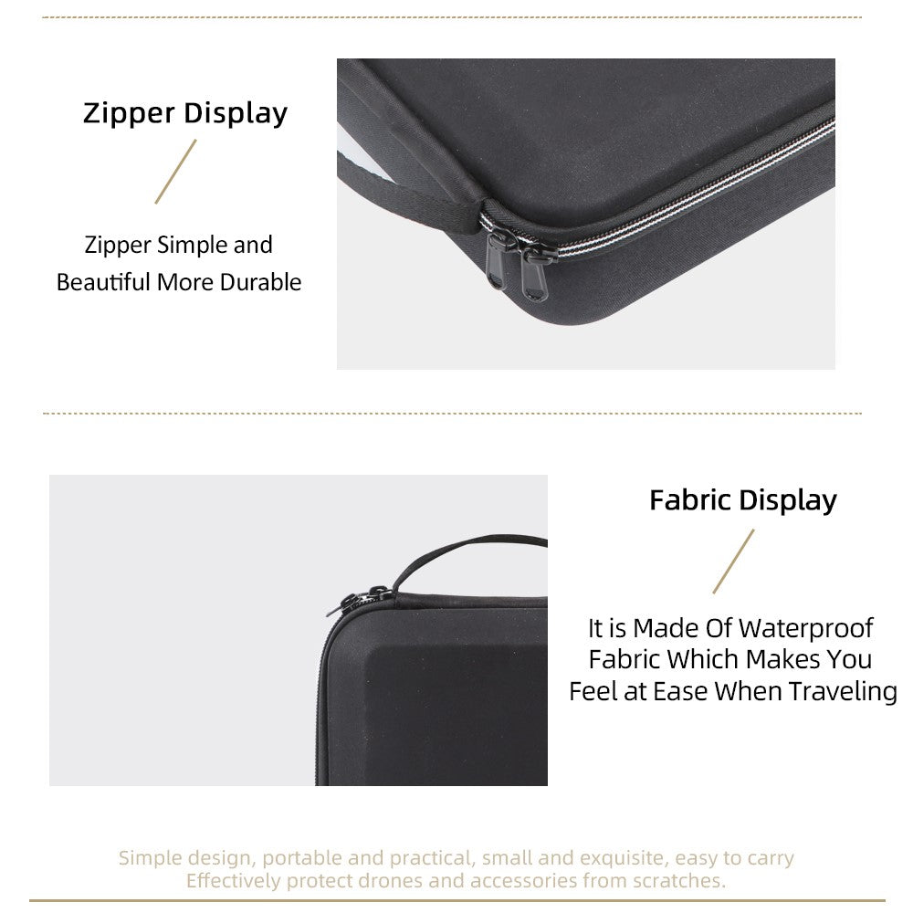 Portable Case for DJI Neo 2 EVA Molded Storage Bag Waterproof Nylon Carrying Pouch