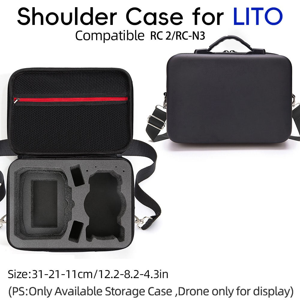 For DJI Lito 1 / Lito X1 Drone Carrying Bag EVA Hard Shell Portable Storage Bag with Shoulder Strap