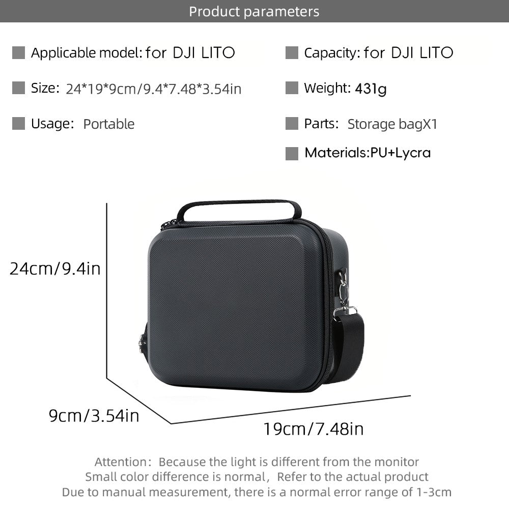For DJI Lito 1 / Lito X1 Portable Carrying Case PU Lycra Hard Shell Storage Bag Remote Controller Protective Cover