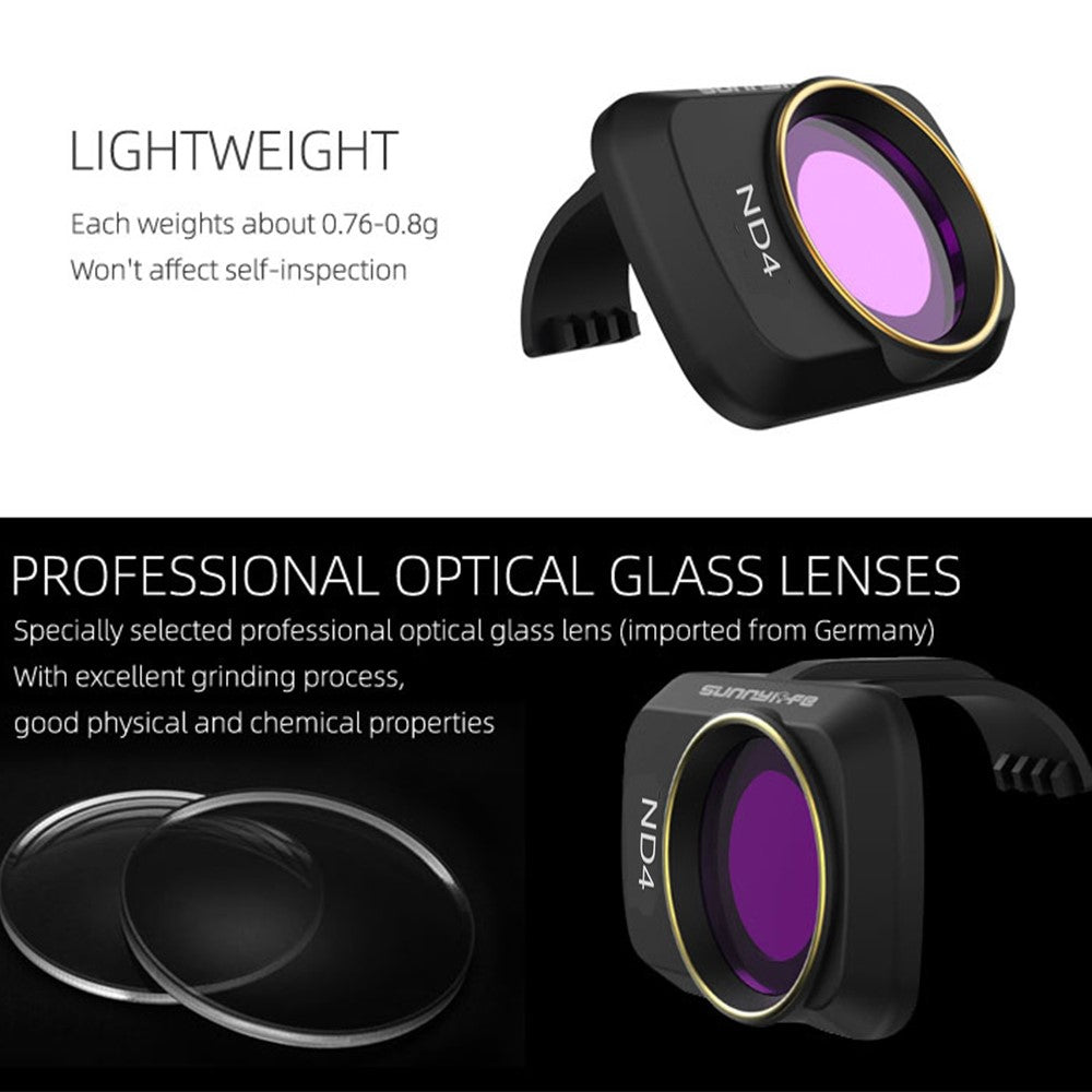SUNNYLIFE Lightweight Drone Camera Lens Filter Multi Coated ND Filters for DJI Mini SE/2/Mavic Mini