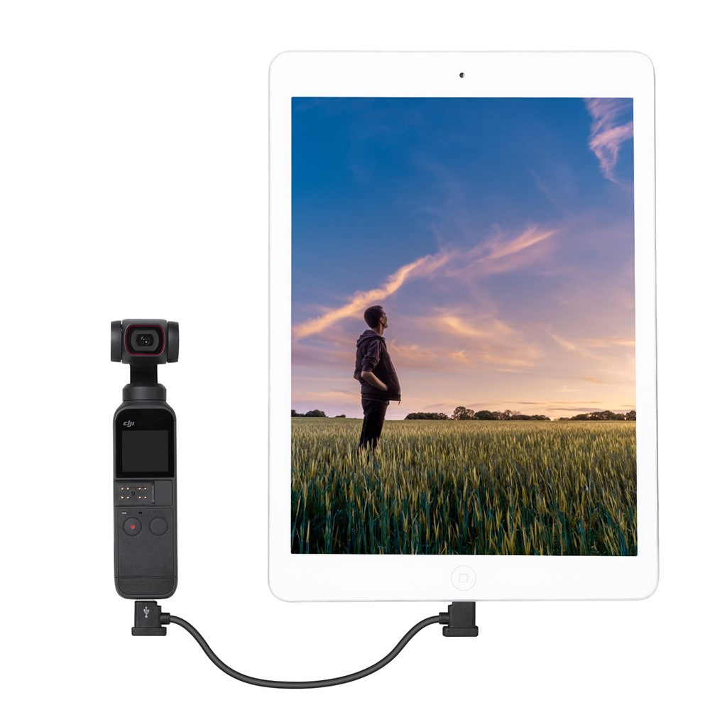 SUNNYLIFE 90-degree Elbow Type C to Micro USB Cable Data Transmission Cable for DJI Air 2S/Mini 2/Air 2/Pocket 2/Osmo Pocket Connecting with Cellphone Tablet Computer
