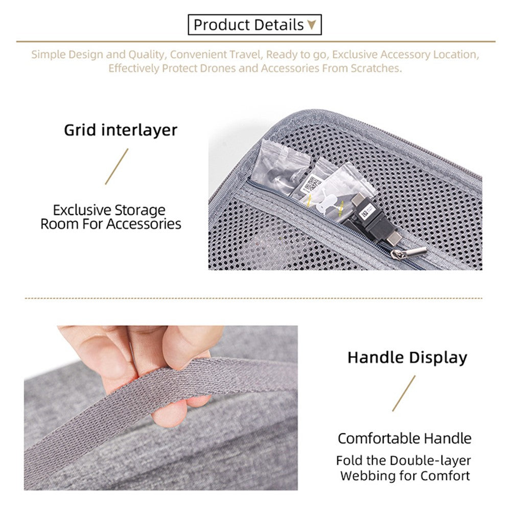 For DJI Mini 3 Pro Portable Carrying Case RC Drone Controller Shockproof Storage Bag Anti-Scratch Shoulder Bag