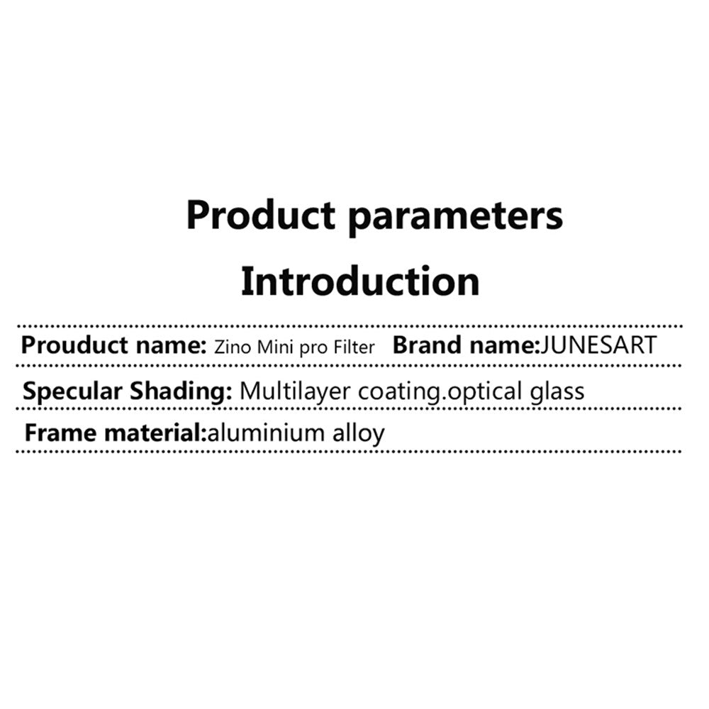 JUNESTAR JSR-1903-03 Multi-Layer Coated ND8 Filters for Hubsan Zino Mini Pro RC Drone Anti-Scratch ND Lens Filters