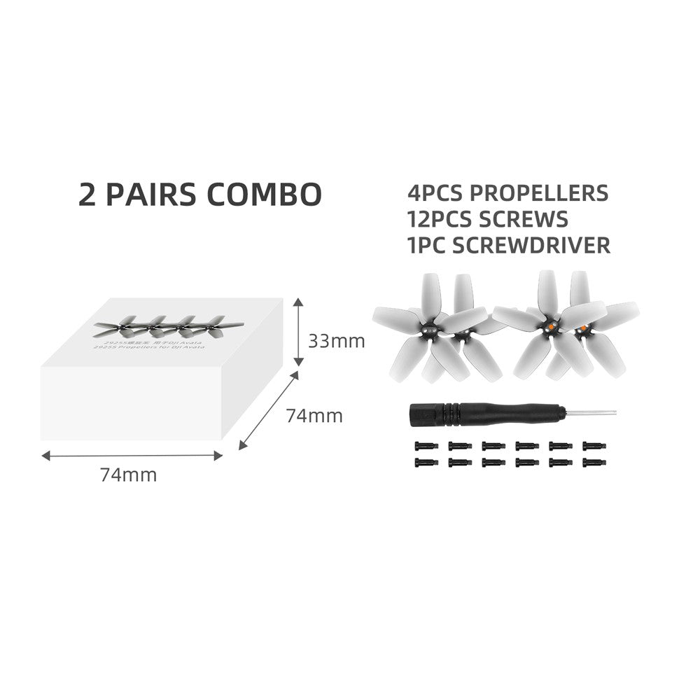 2 Pairs 2925S For DJI Avata Colorful Propeller Blade Lightweight Drone Accessories with Tool