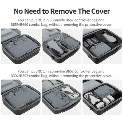 SUNNYLIFE YK674 For DJI RC 2 2-in-1 Remote Controller Sun Hood Sunshade Screen Protector Shield (with Sub-panel)