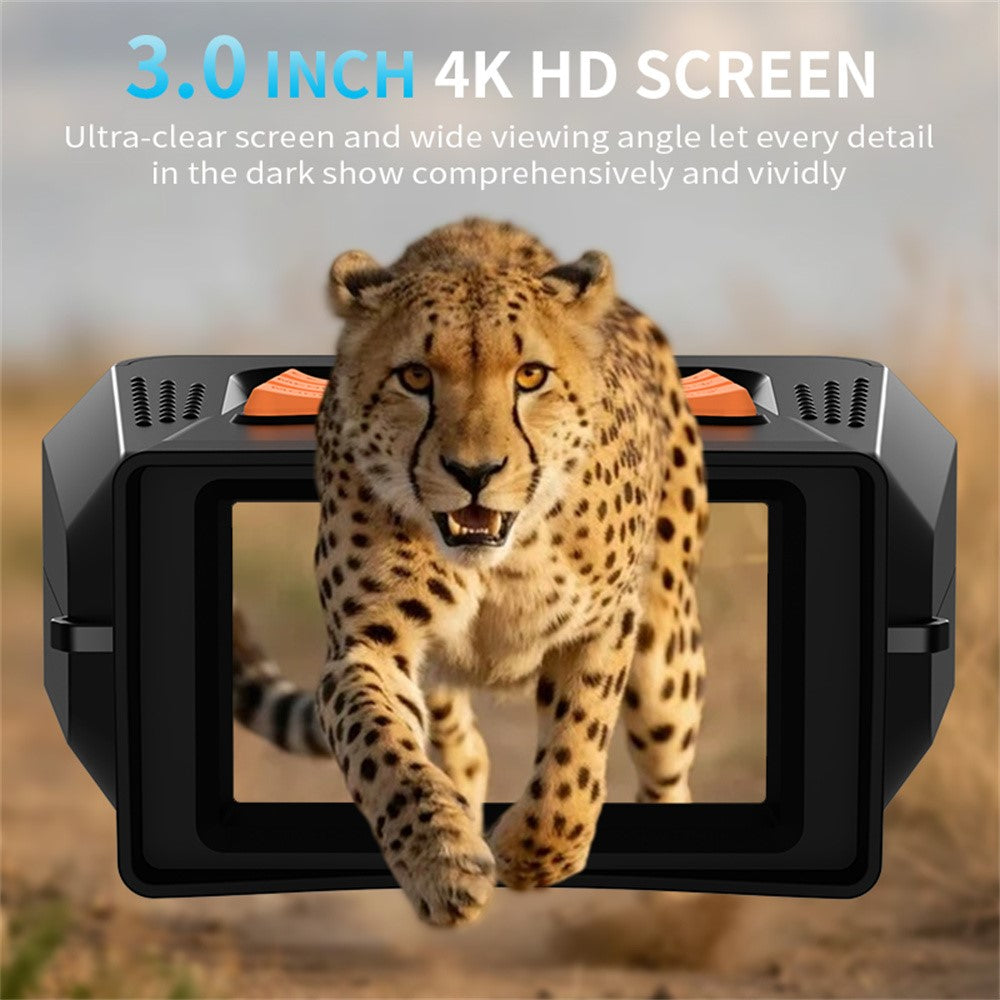 4K Night Vision Binoculars 3.0 Inch Screen 16X Digital Zoom 36MP Camera IR Infrared Digital Telescope for Outdoor Hunting (No Momery Card)