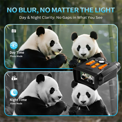 4K Night Vision Binoculars 3.0 Inch Screen 16X Digital Zoom 36MP Camera IR Infrared Digital Telescope for Outdoor Hunting (No Momery Card)